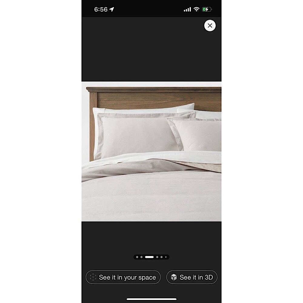 Threshold Twin/Twin XL Cotton Linen Chambray Duvet Cover in Light Gray Target